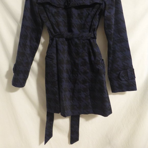 FOREVER 21, small, navy pea coat with black design, GUC - Picture 13 of 14